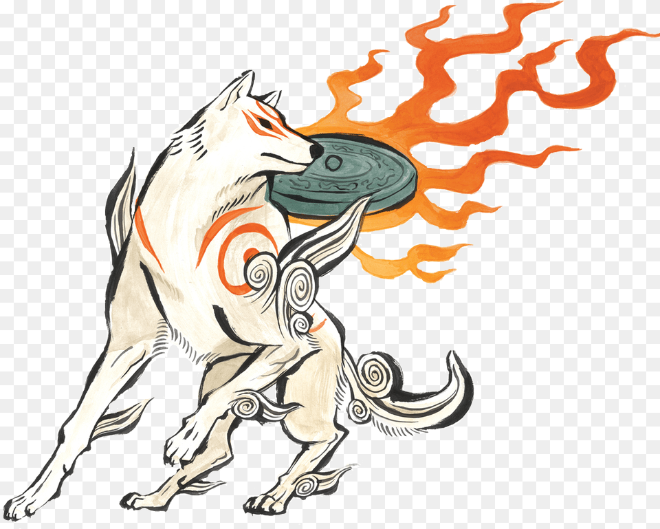 The Developers Said That Zelda Was The Biggest Design Okami Amaterasu Png Image