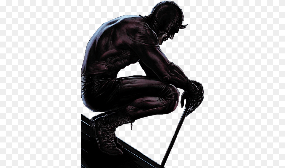 The Devil Inside And Out Vol Daredevil Sitting, Adult, Male, Man, Person Free Transparent Png