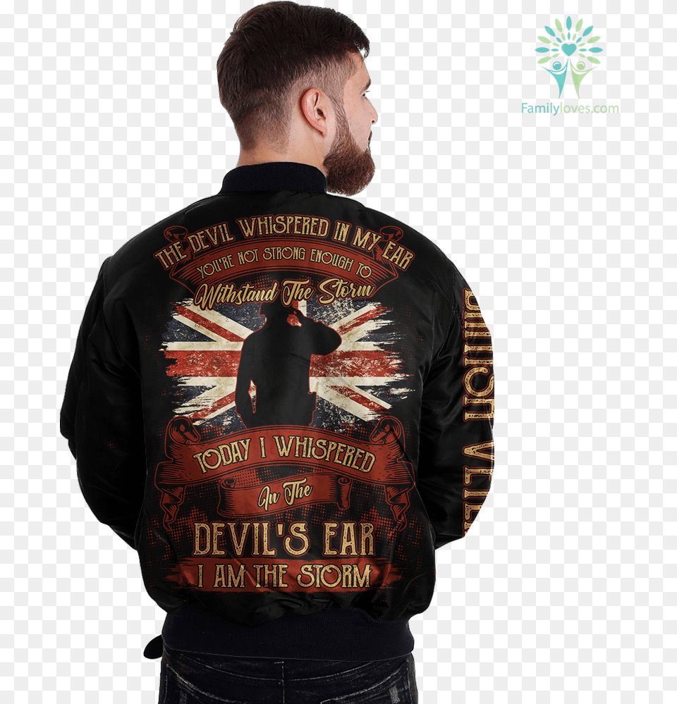 The Devil Whispered In My Ear I Am The Storm Veteran Have Done Things That Haunt Me, Hoodie, Clothing, Coat, Sweatshirt Free Png