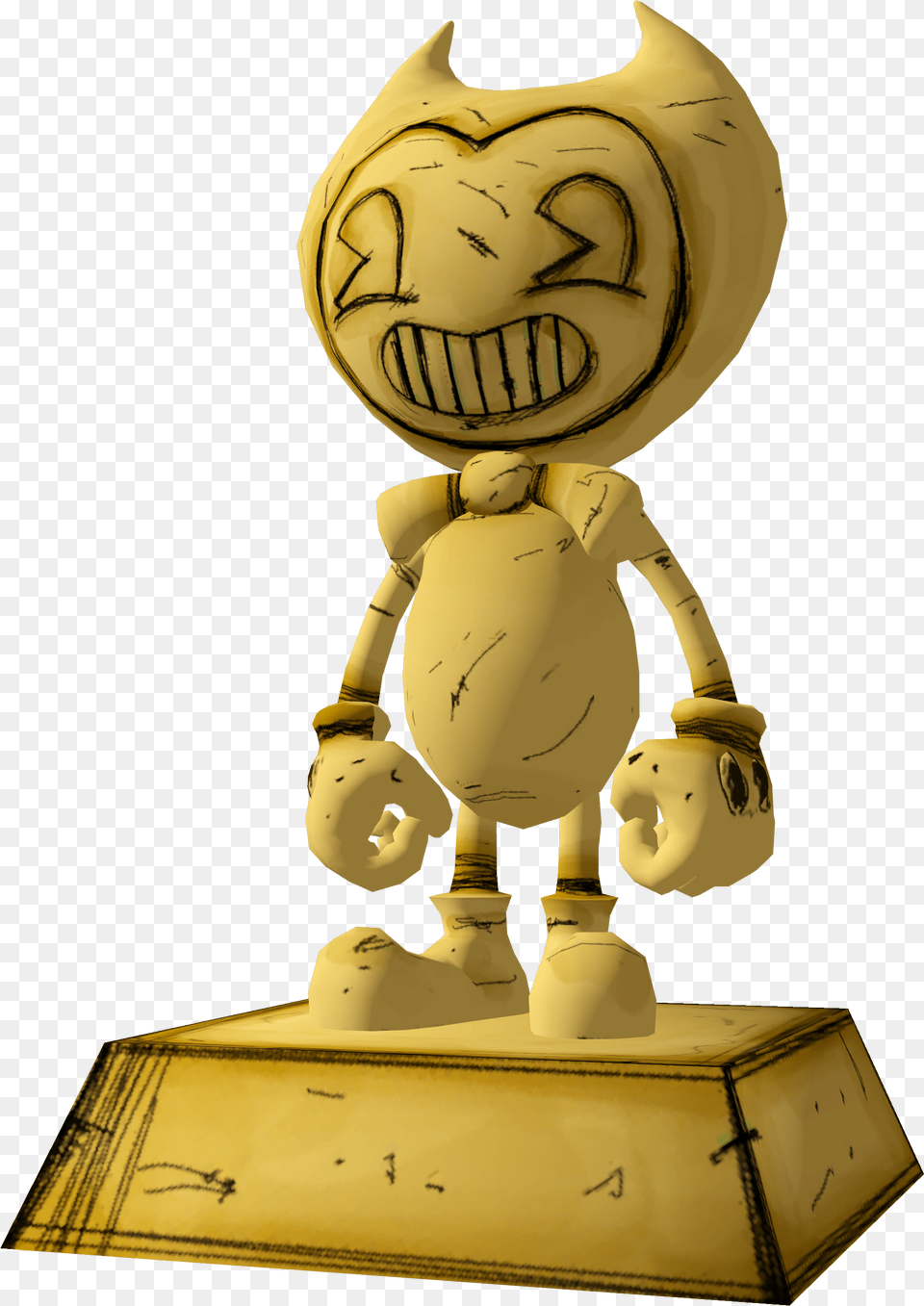 The Devilamp Yellow Bendy And The Ink Machine Toys, Figurine, Trophy, Baby, Person Free Png