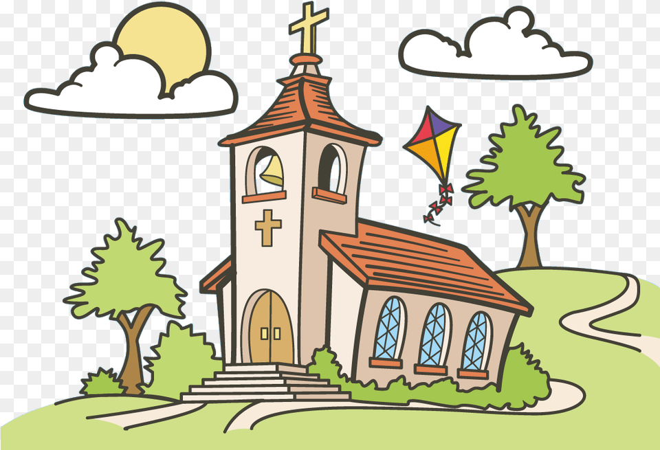 The Difference Spot Drawing Church Frame Clipart Drawing Of Church, Architecture, Bell Tower, Building, Tower Png Image