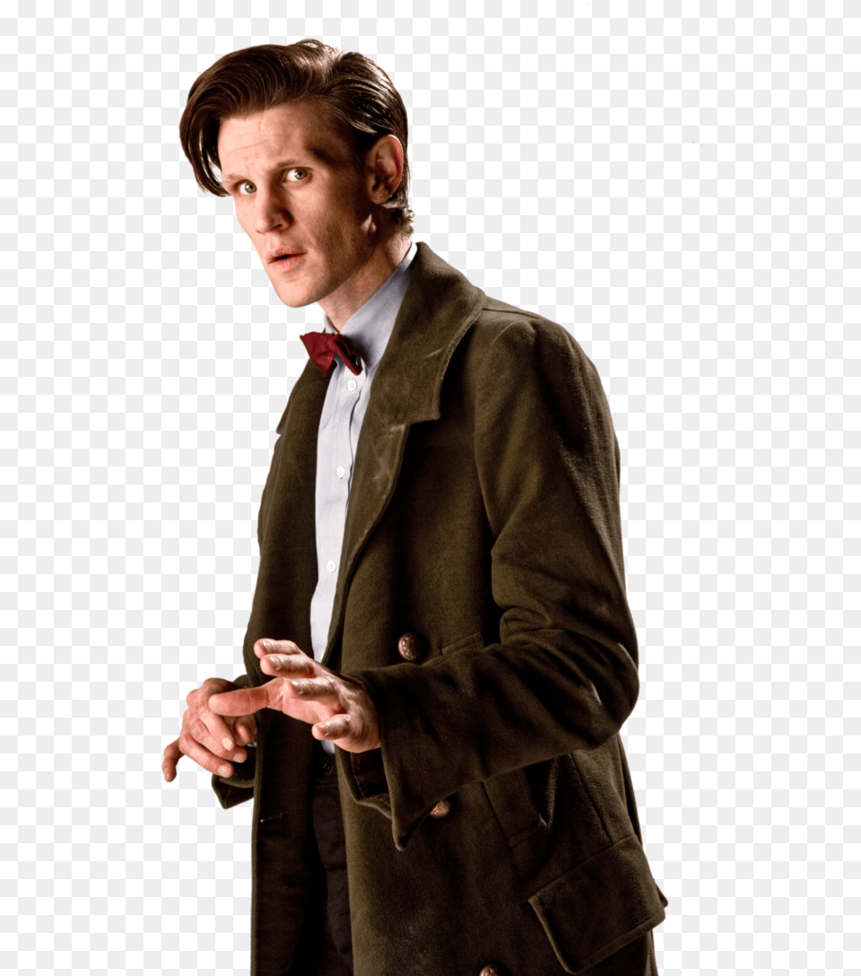 The Doctor Photos Doctor Who Matt Smith, Finger, Body Part, Clothing, Coat Free Png Download