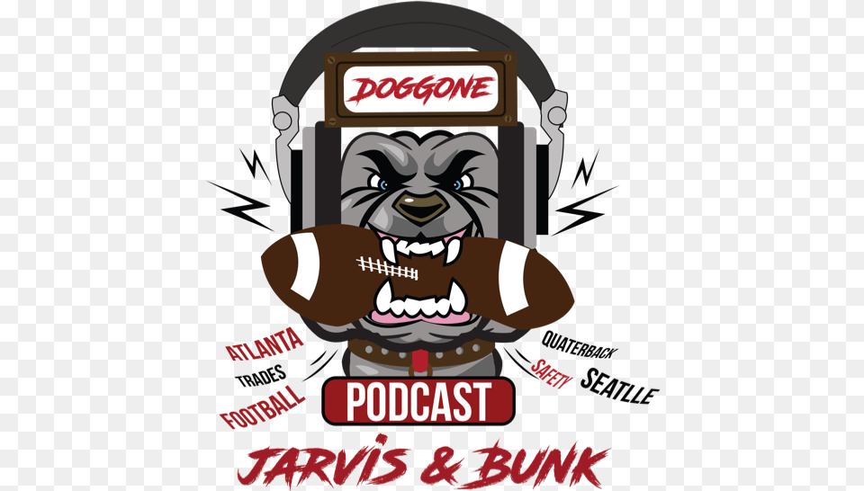 The Doggone Football Podcast With Jarvis And Bunk Episode 14 Cartoon, Advertisement, Poster, Face, Head Png