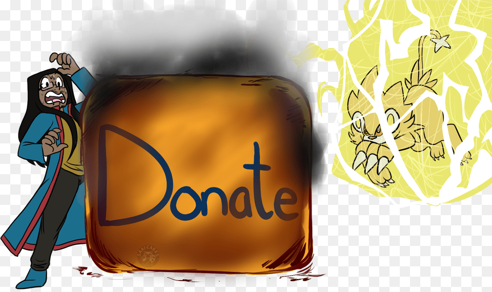 The Donate Icon Being Distroyed By Luxray While Kamon Illustration, Animal, Bee, Wasp, Invertebrate Png