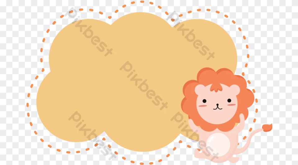 The Dotted Line Is Of Animalthe Bubble Happy, Baby, Person, Cupid Free Png Download