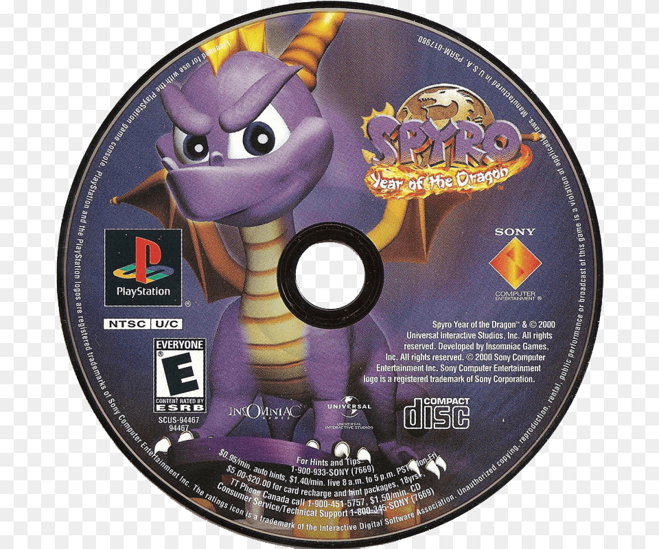 The Dragon Spyro Year Of The Dragon Disc, Disk, Dvd, Baby, Person Free Png Download