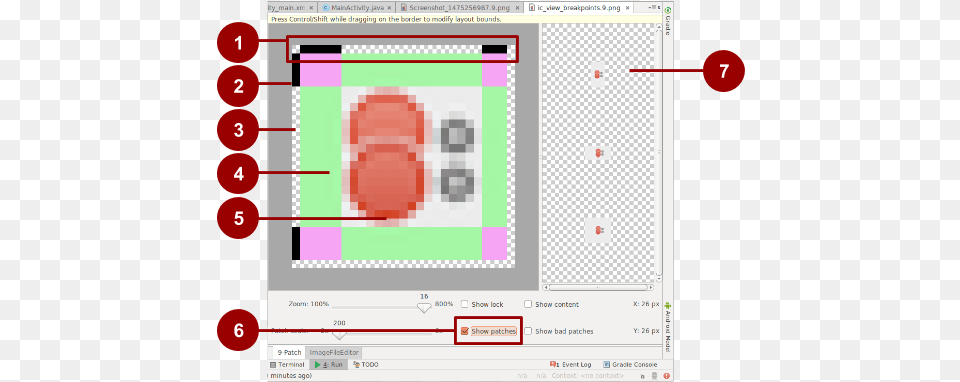 The Draw 9 Patch Tool In Android Studio Android, Page, Text, File, Computer Hardware Png