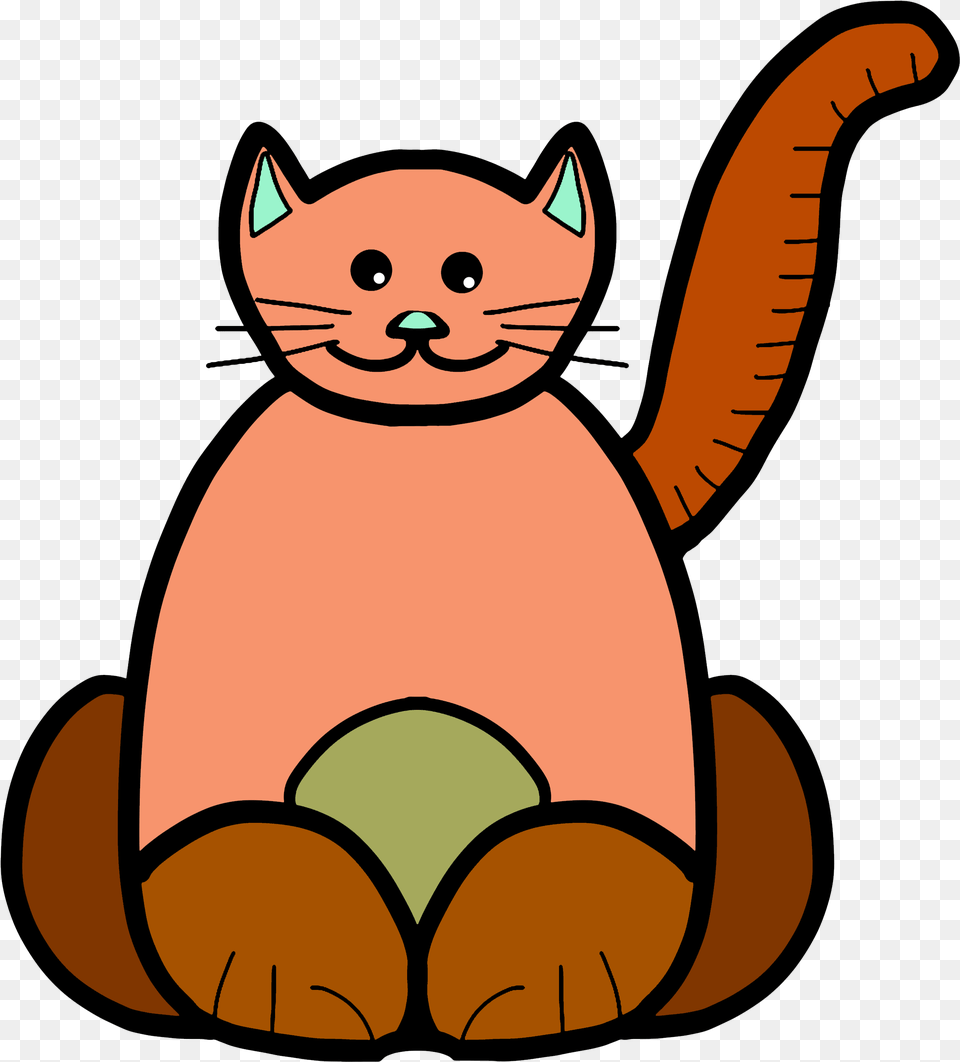 The Drawing With A Cute Cat Kat Tekening, Animal, Mammal, Pet, Cartoon Free Png Download