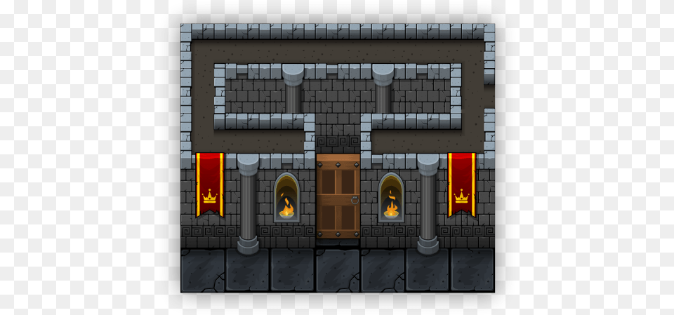 The Dungeon Top Down Tileset Tile Castle Top Down Game, Fireplace, Indoors Free Transparent Png
