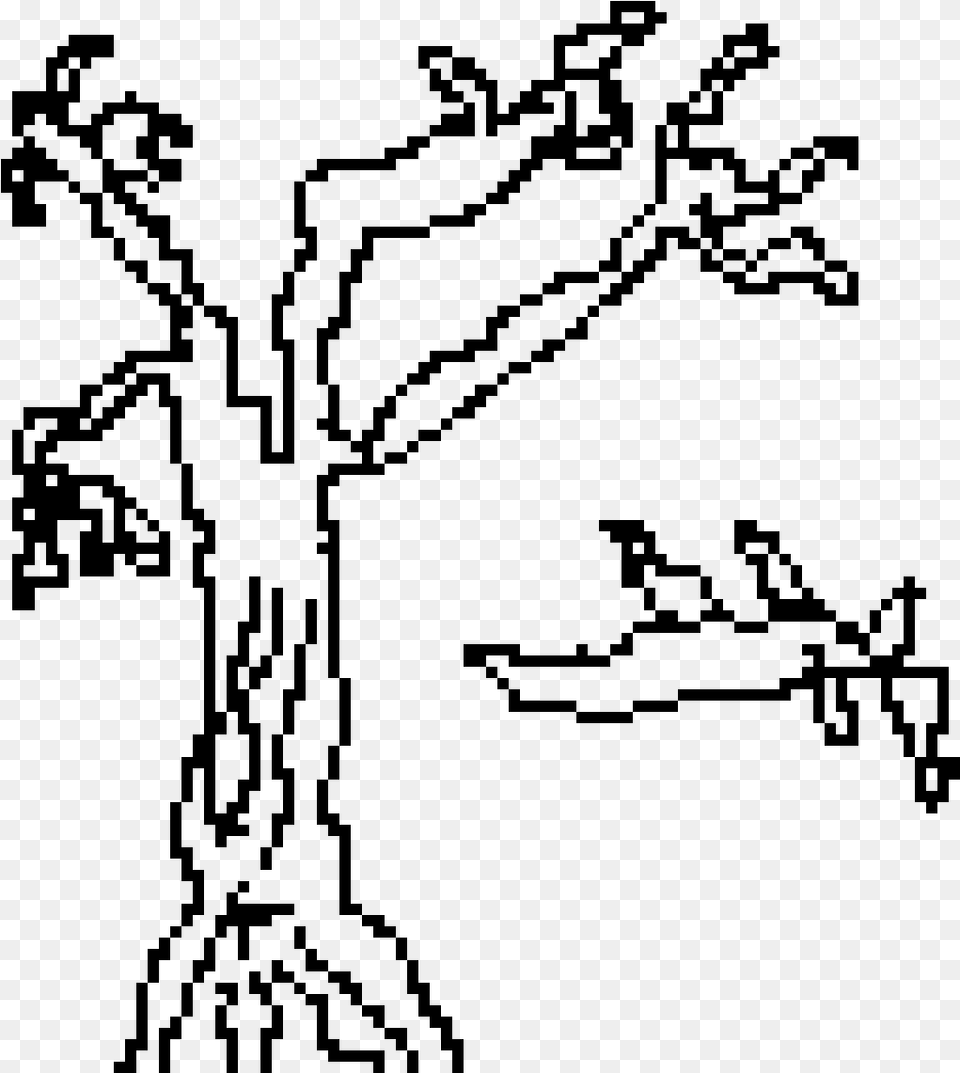 The Dying Tree Line Art, Gray Free Png