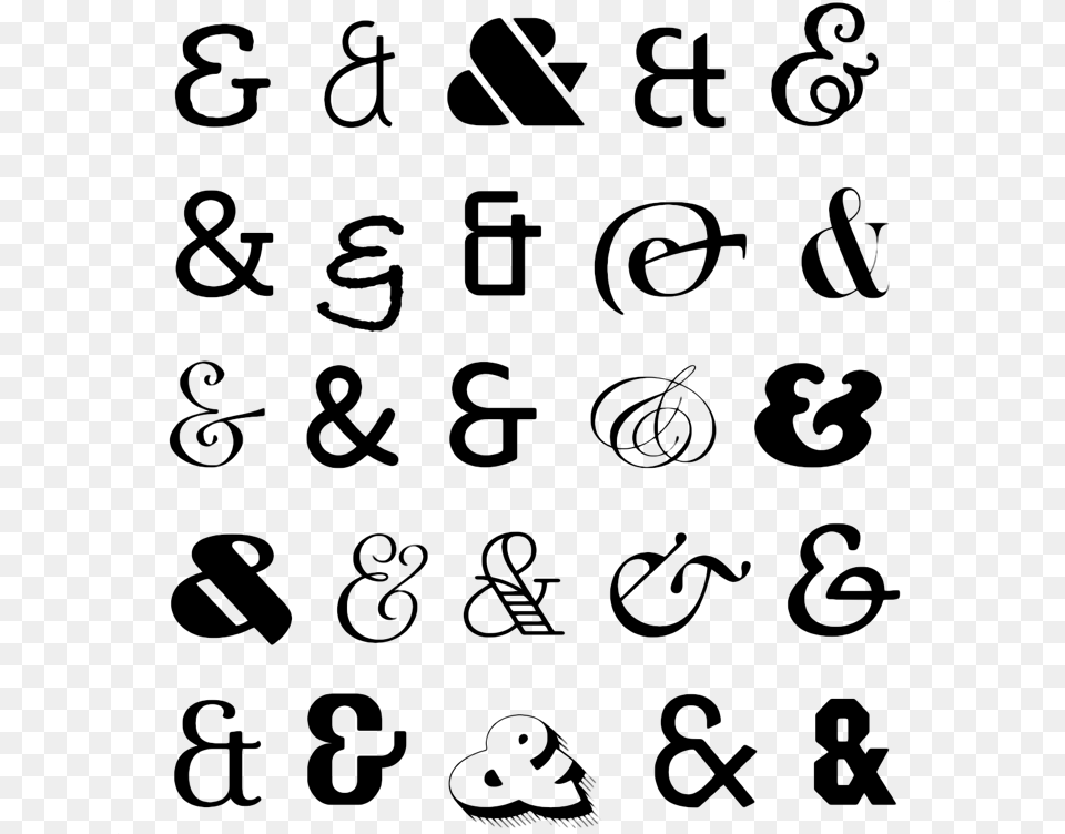 The E And T In The Ampersand Black And White, Text, Alphabet, Symbol, Blackboard Png Image