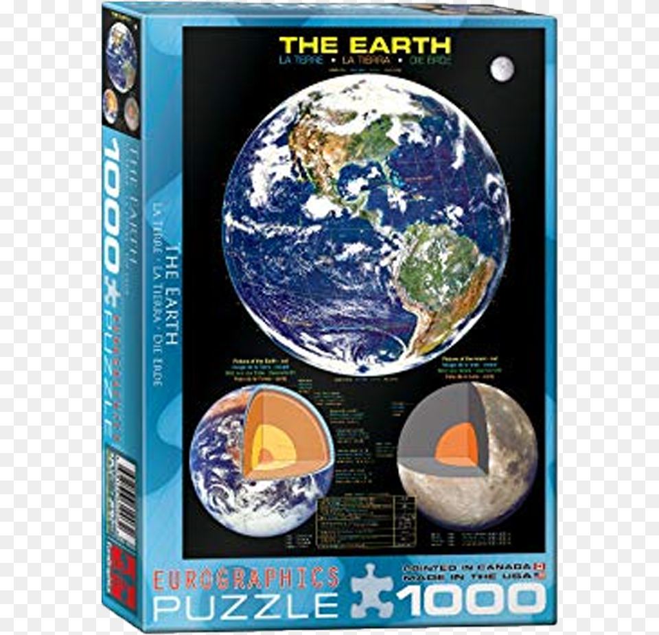 The Earth 1000 Piece Puzzle Earth From Space, Astronomy, Outer Space, Planet, Globe Png Image