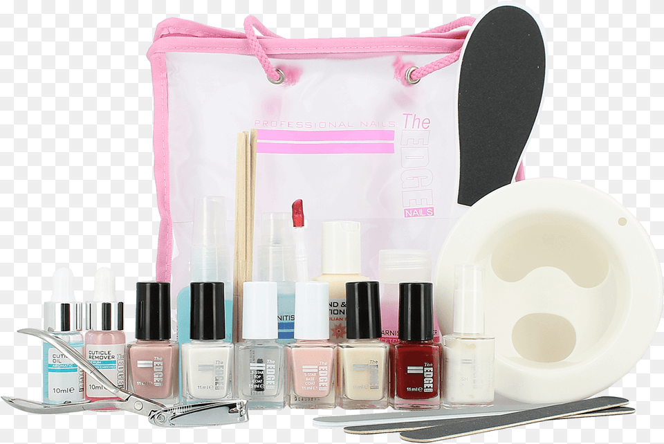 The Edge Nails Natural Manicurepedicure Kit Eye Liner, Cosmetics, Lipstick, Bottle, Perfume Free Png Download