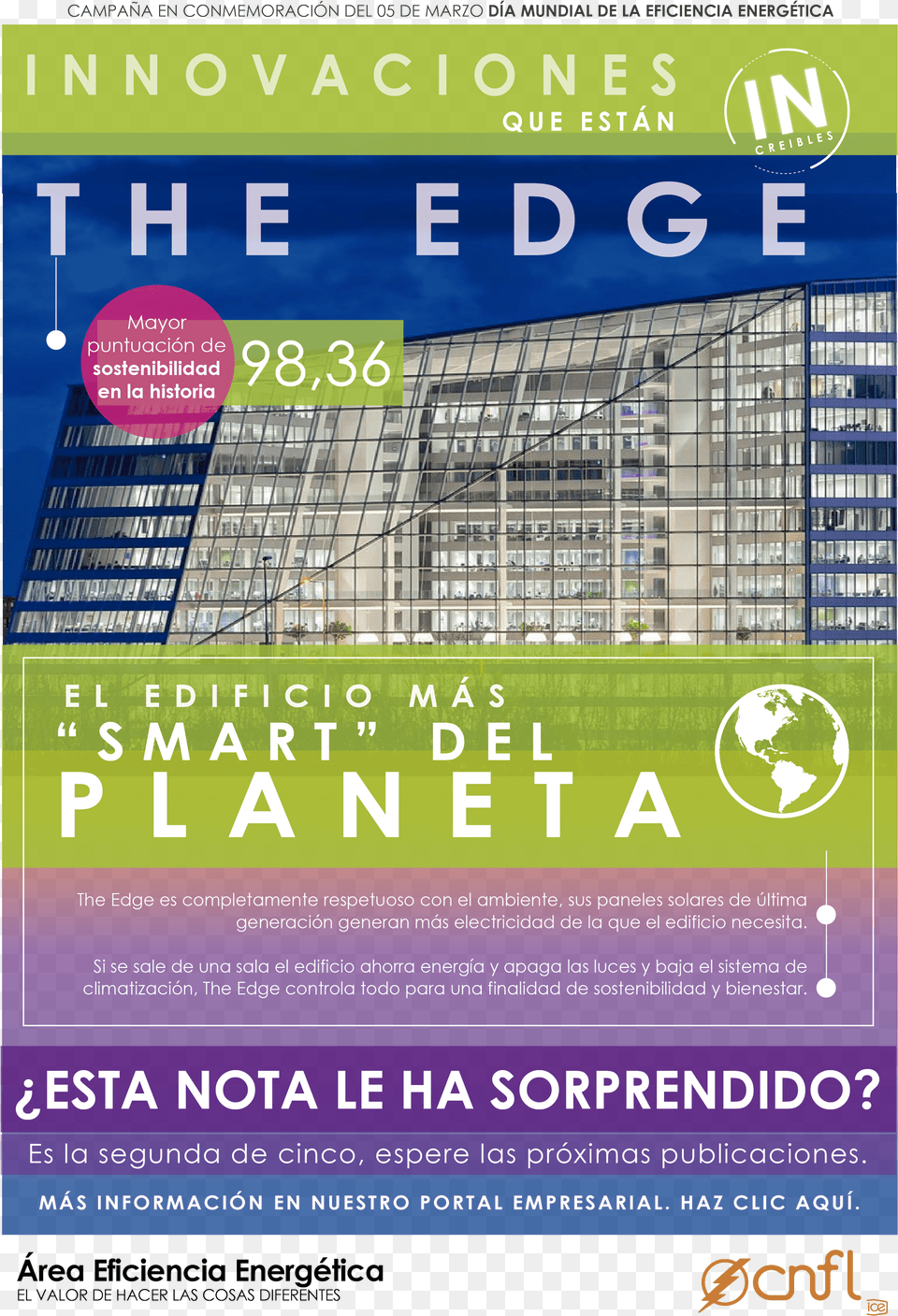 The Edge The Most Sustainable And Intelligent Building, Advertisement, Architecture, Poster Png Image