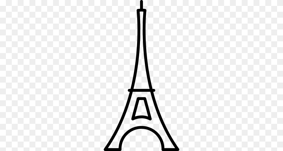 The Eiffel Tower Icon, Gray Free Png