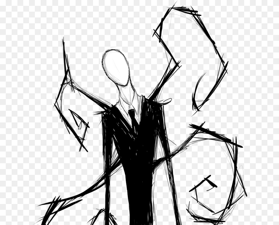 The Eight Pages Slenderman Drawing Fan Art Slenderman, Adult, Person, Man, Male Png Image