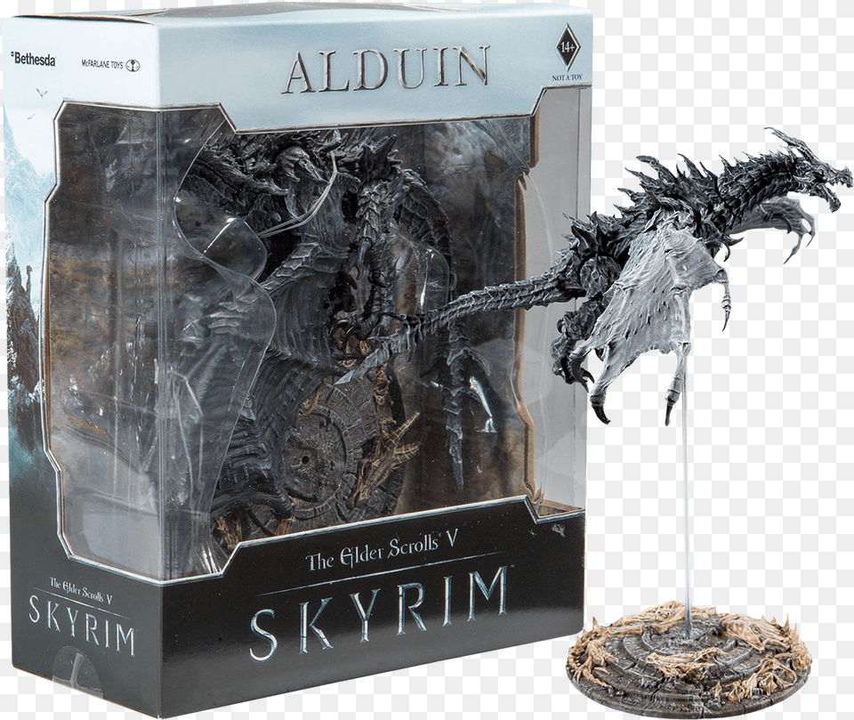 The Elder Scrolls V Elder Scrolls Deluxe Box Figures Alduin, Animal, Dinosaur, Reptile, Book Free Transparent Png