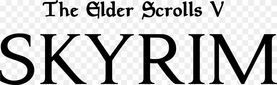 The Elder Scrolls V Elder Scrolls Skyrim Logo, Gray Png Image