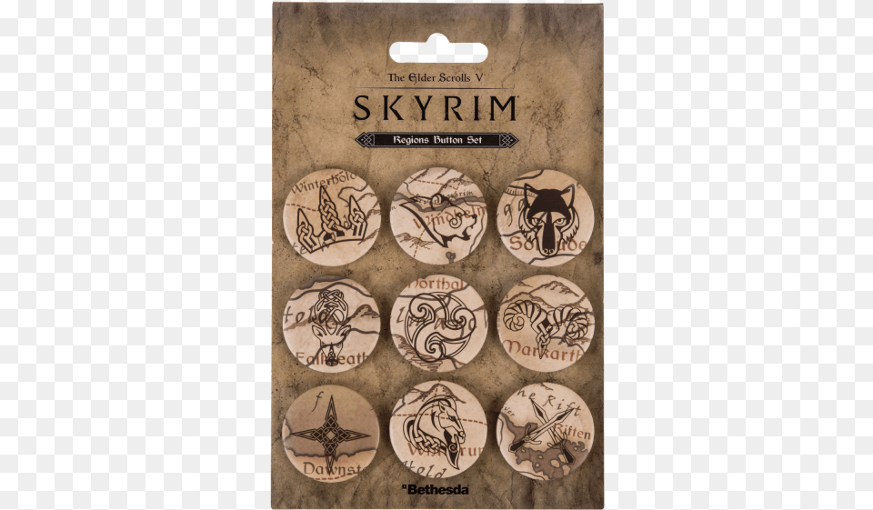 The Elder Scrolls V Skyrim Button Pins Regions Skyrim, Book, Publication, Novel Free Png Download