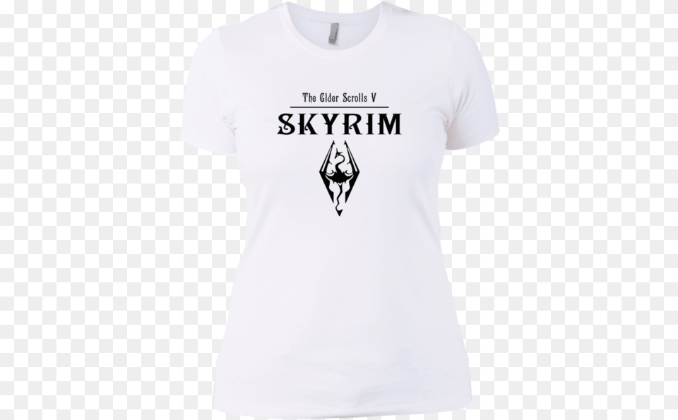 The Elder Scrolls V Skyrim T Shirt Nl3900 Next Level Black And White, Clothing, T-shirt, Weapon Png