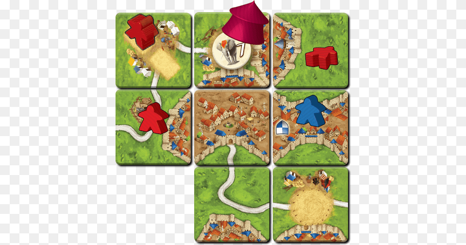 The Elephant Is Worth Seven Points Per Meeple On Surrounding Carcassonne Under The Big Top, Outdoors, Teddy Bear, Toy, Play Area Free Png
