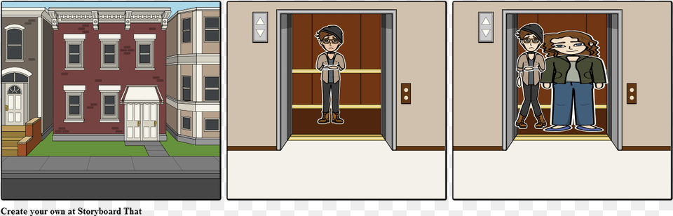 The Elevator Awkward Situation, Door, Person, City, Boy Png