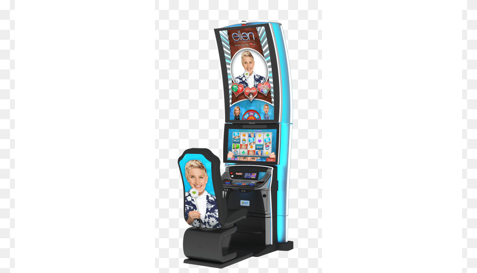 The Ellen Degeneres Show Sharing The Love Video Slot, Machine, Person Free Transparent Png