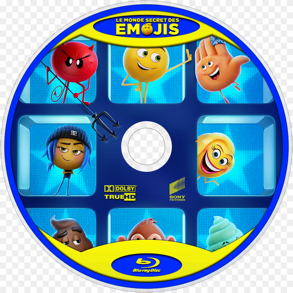 The Emoji Movie Bluray Disc Image Emoji Movie Coloring Book Great Coloring Book For, Disk, Dvd, Doll, Face Free Png Download