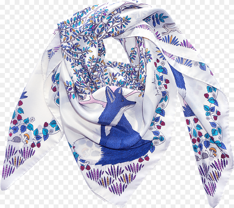 The Enchanted Forest Blue Hoodie, Clothing, Scarf, Stole Free Png Download
