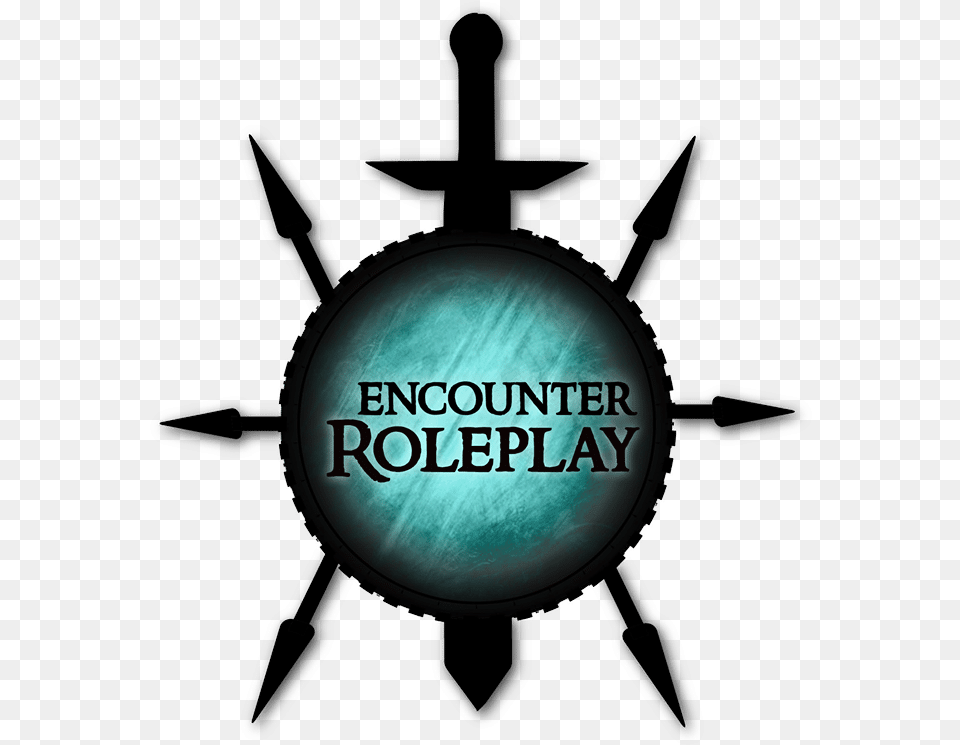 The Encounter Roleplay Logo Featuring A Shield With Volante Barco, Electronics, Hardware, Device, Grass Free Png Download