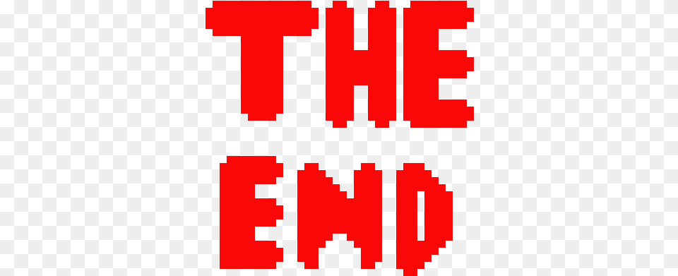 The End Space Ship Pixel, First Aid, Text Png Image