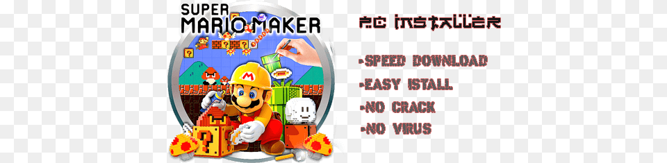 The Entire Install Using A Simple Pc Installer From Nintendo Super Mario Maker, Baby, Person, Game, Super Mario Png