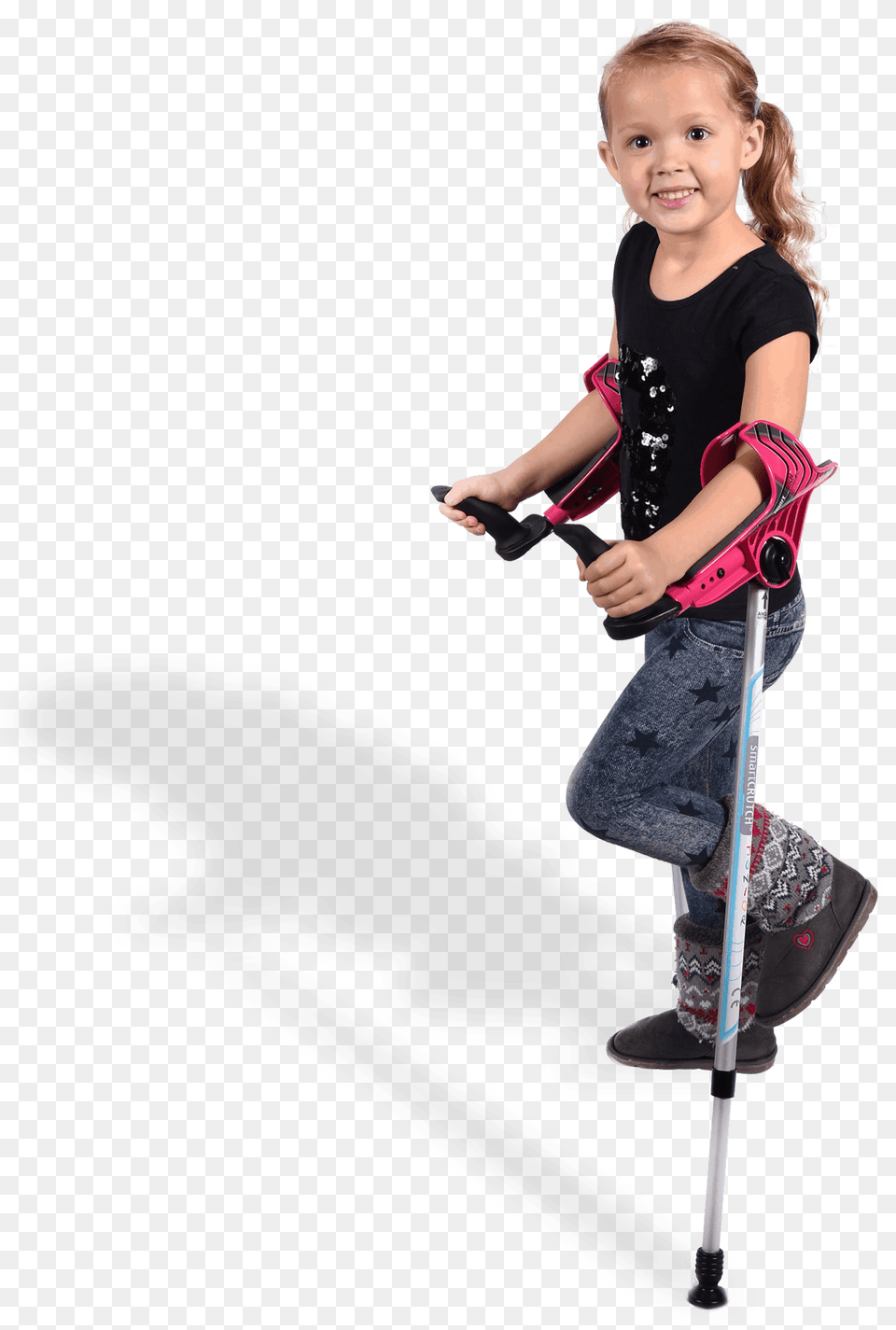 The Ergonomic Smart Crutch Looks Slightly Robotic Girl, Clothing, Shoe, Footwear, Child Free Transparent Png