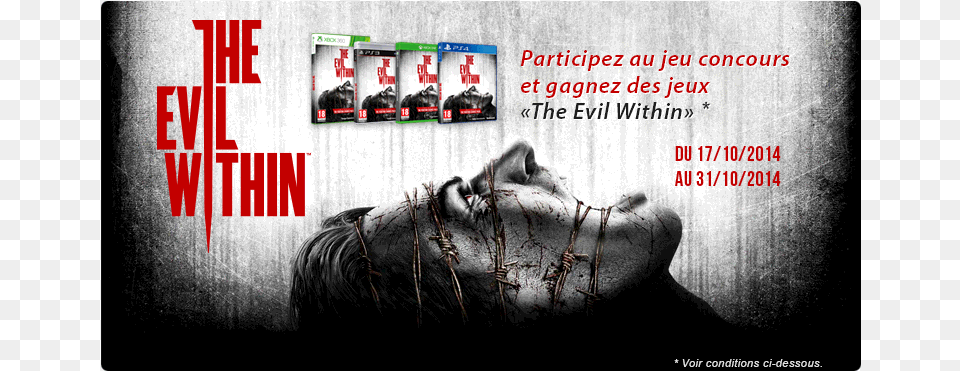 The Evil Within, Advertisement, Poster, Adult, Male Png