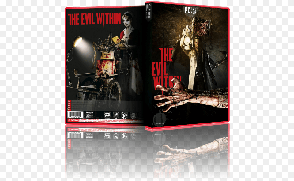 The Evil Within Box Art Cover, Advertisement, Poster, Adult, Person Png