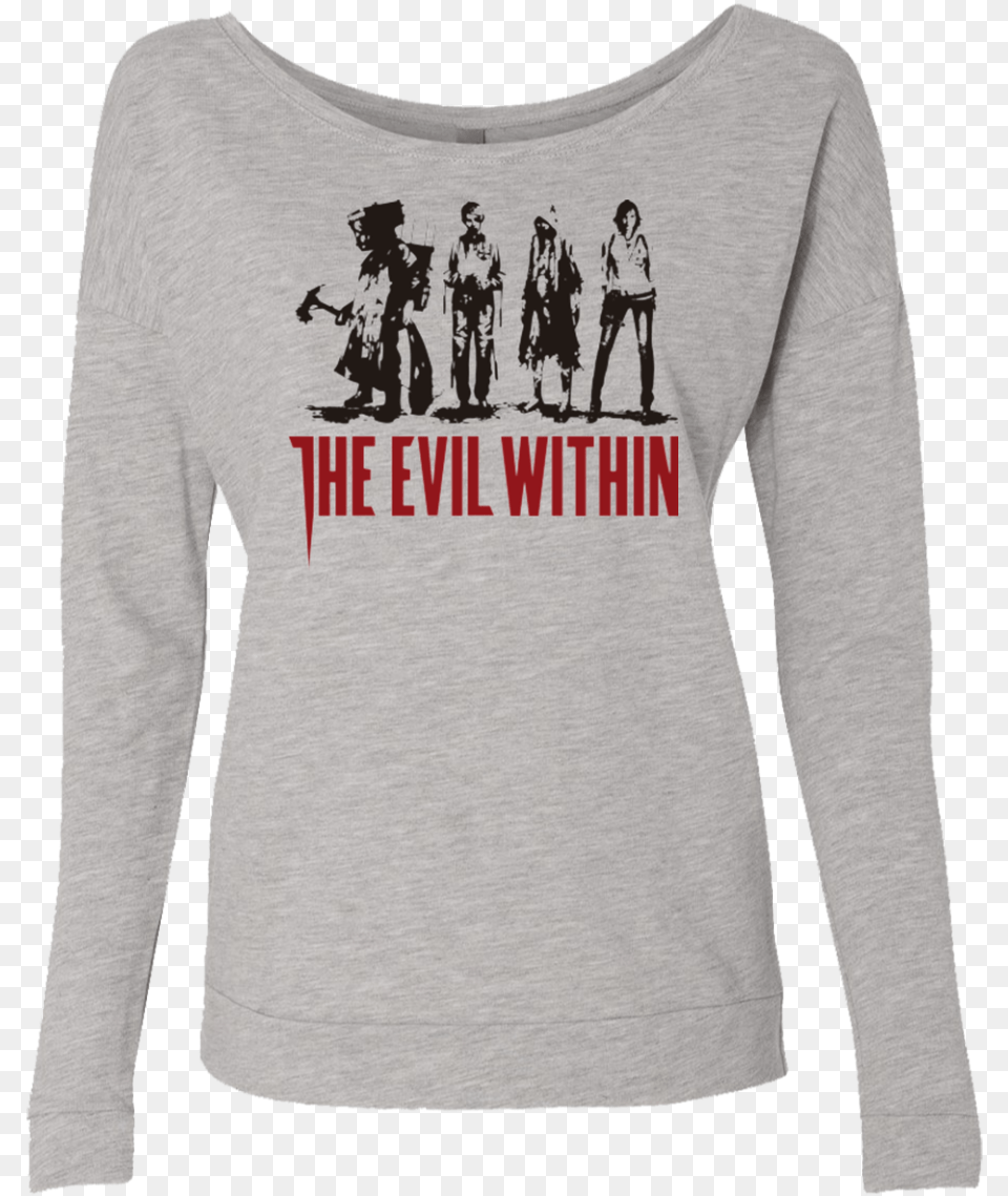 The Evil Within French Terry Scoop T Shirt For Doctors, Clothing, T-shirt, Long Sleeve, Sleeve Png Image