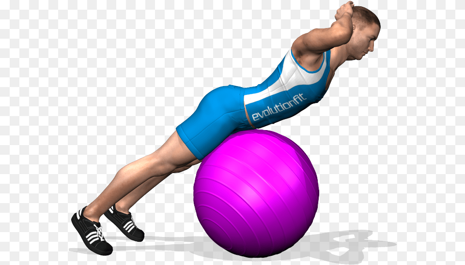 The Exercise Strengthens The Lumbar Area It Is Fit Ball Hyperextension, Sphere, Adult, Female, Person Png