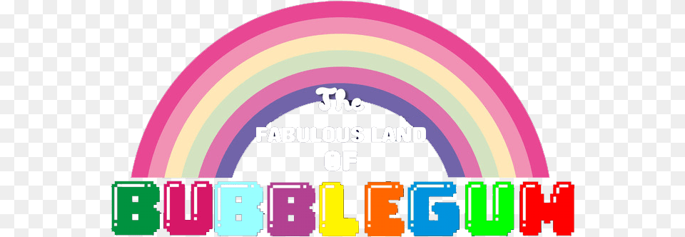 The Fabulous Land Of Bubblegum Logo Intro Gumball Logo, Scoreboard, Nature, Outdoors, Rainbow Png Image