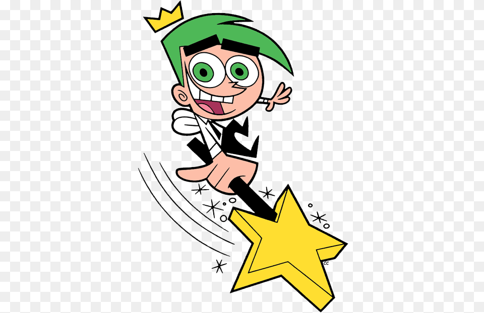 The Fairly Oddparents Cosmo Doing Some Magic, Cartoon, Symbol, Face, Head Png Image