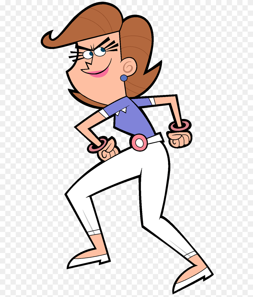 The Fairly Oddparents Mrs Turner Ready For Action, People, Person, Cartoon, Face Free Png Download