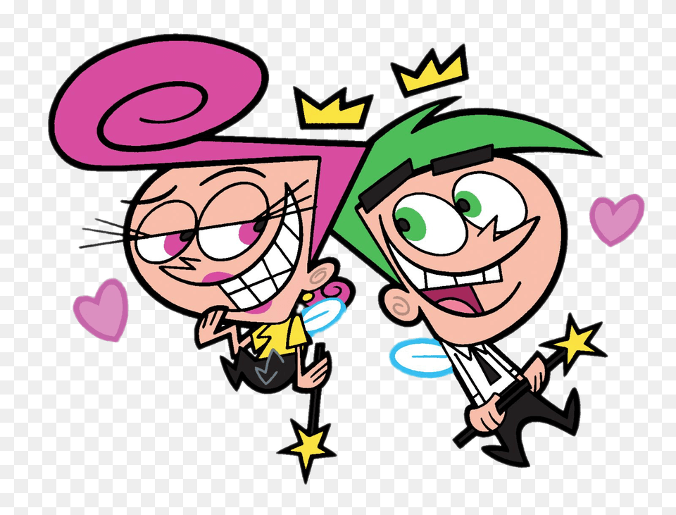 The Fairly Oddparents Wanda And Cosmo In Love, Book, Comics, People, Person Free Transparent Png