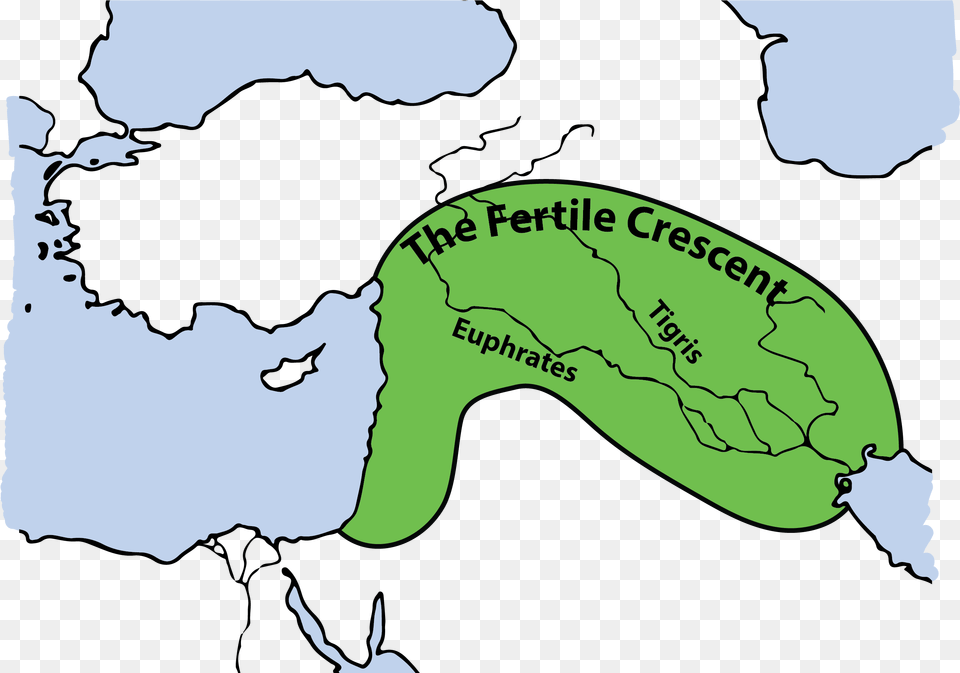 The Fertile Crescent Describes The Roughly Semicircular Clip Art, Chart, Plot, Nature, Land Free Png