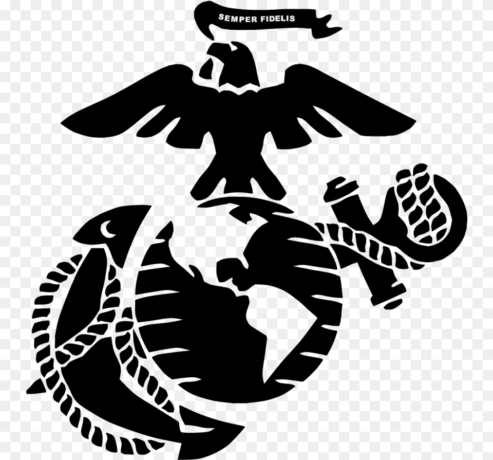 The Few The Proud The Marines Logo Marine Corps Eagle Globe And Anchor, Gray Png Image