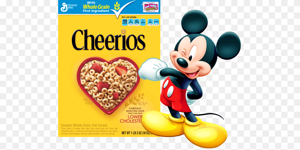 The First Cereal That Comes To Everyone39s Mind Is Cheerios Mickey Mouse Oh Twodles, Advertisement, Food, Snack, Poster Png