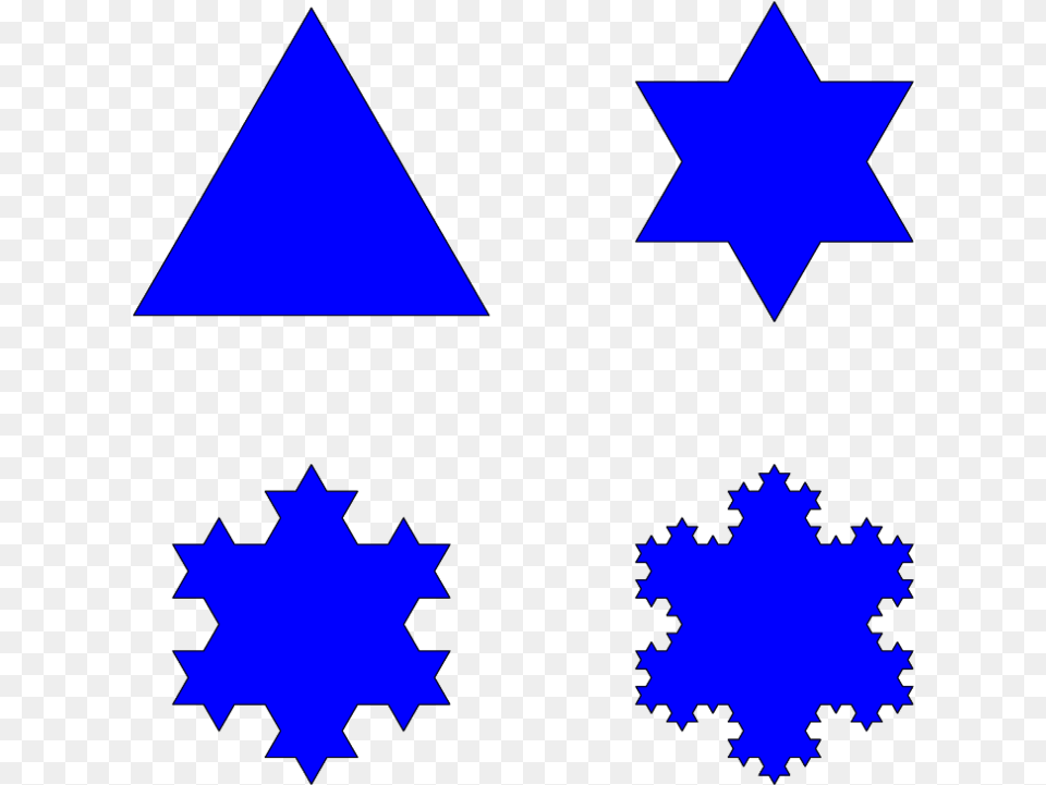 The First Four Iterations Of The Koch Snowflake Clipart Basic Fractal, Star Symbol, Symbol, Lighting, Person Free Transparent Png