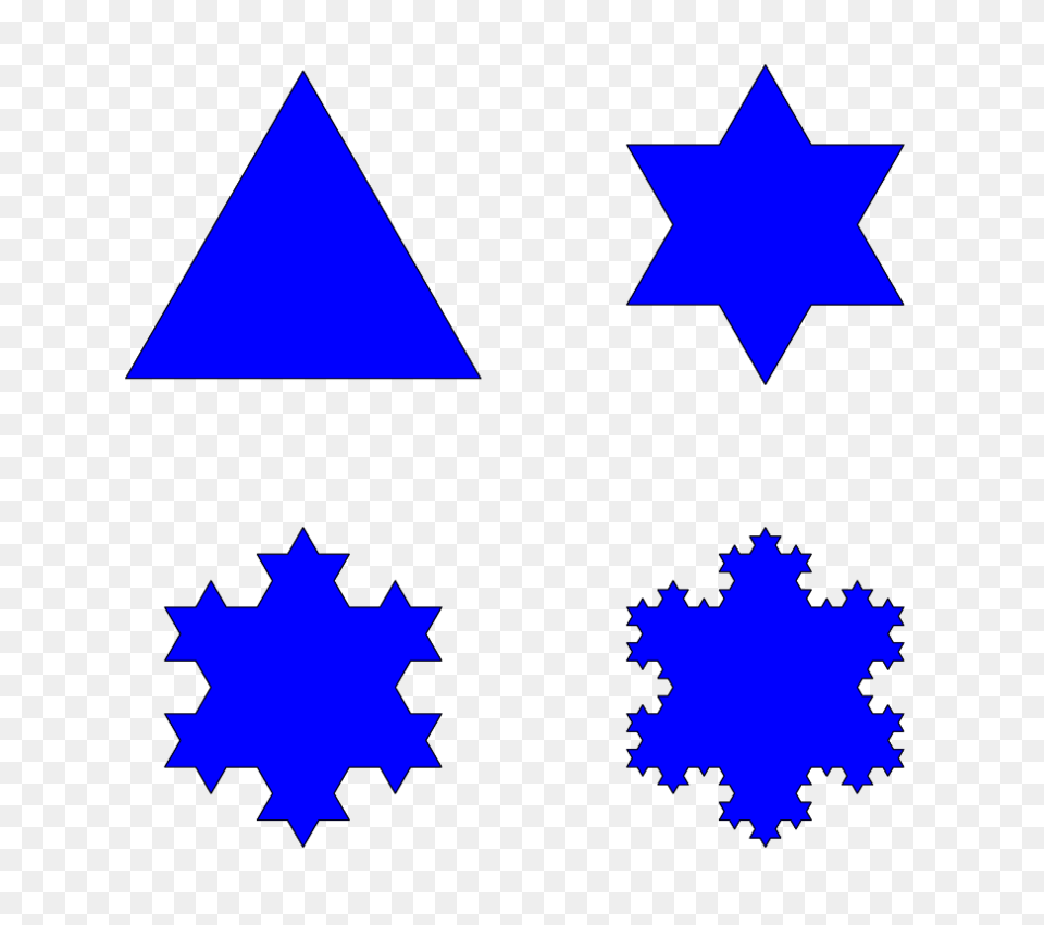 The First Four Iterations Of The Koch Snowflake Star Symbol, Symbol, Outdoors Free Png Download