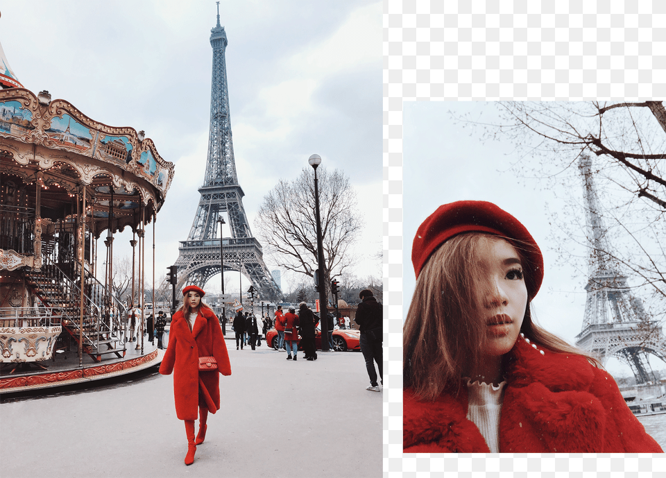 The First Time I Ever Holidayed In Paris I Took My Eiffel Tower, Adult, Photography, Person, Woman Free Png