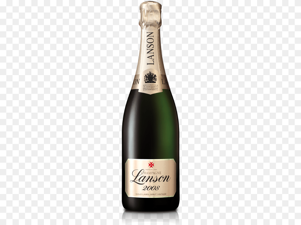 The First Widely Available Organic Champagne This Lanson Gold Label Brut 2005, Alcohol, Beer, Beverage, Bottle Free Png Download