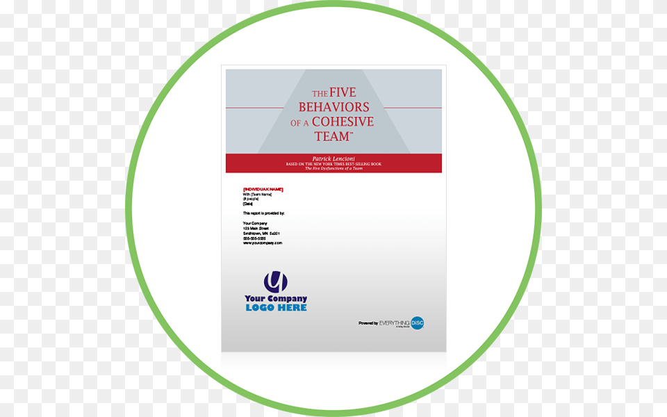 The Five Behaviors Of A Cohesive Team Cover Inside Circle, Advertisement, Poster, File, Page Free Transparent Png