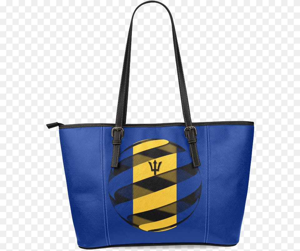The Flag Of Barbados Leather Tote Baglarge Haunted Mansion 50th Anniversary Purse, Accessories, Bag, Handbag, Tote Bag Png Image